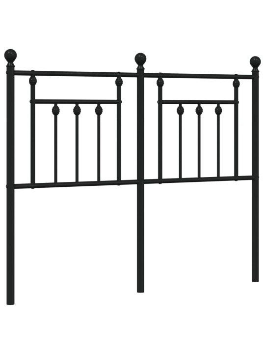 Gultas galvgalis, metāls, melns, 120 cm