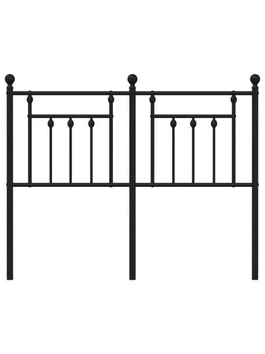 Gultas galvgalis, metāls, melns, 120 cm