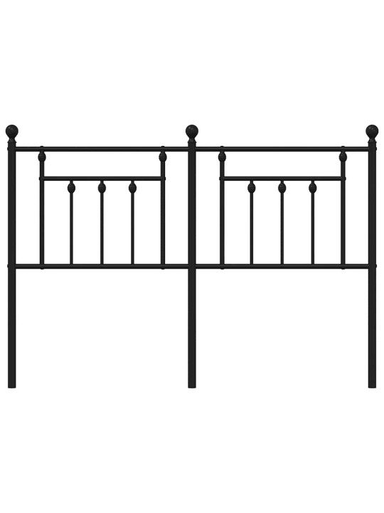 Gultas galvgalis, metāls, melns, 150 cm
