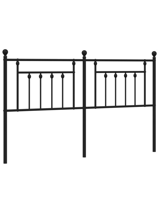 Gultas galvgalis, metāls, melns, 160 cm