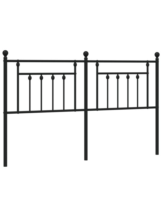 Gultas galvgalis, metāls, melns, 180 cm