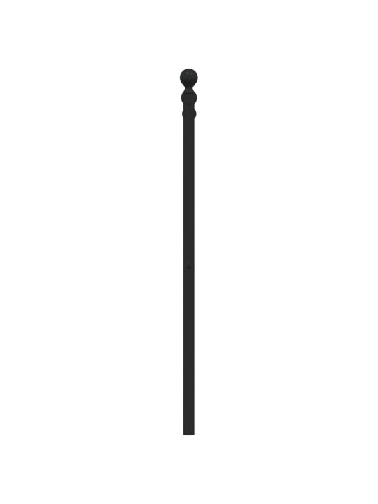 Gultas galvgalis, metāls, melns, 200 cm