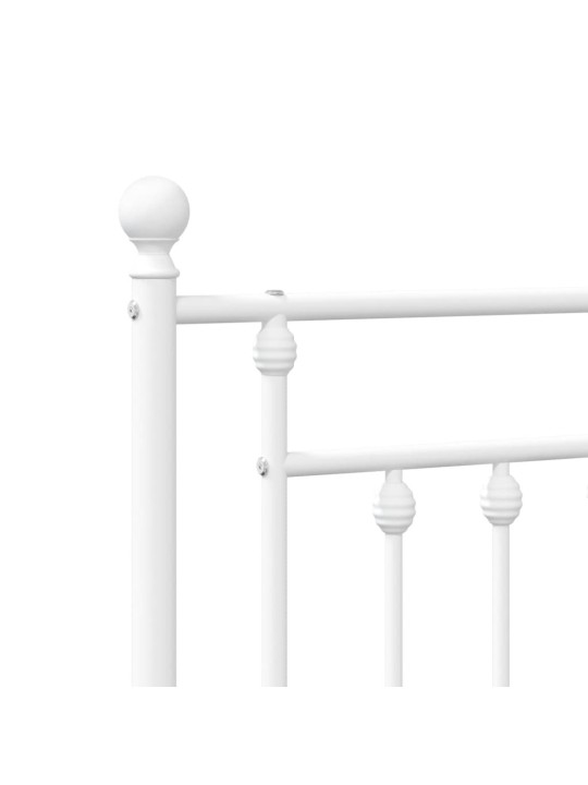 Gultas galvgalis, metāls, balts, 80 cm