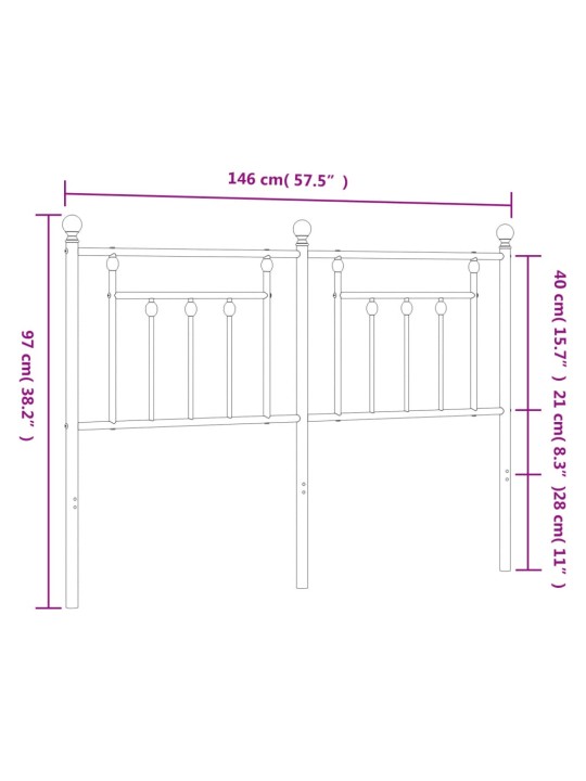 Gultas galvgalis, balts, 140 cm