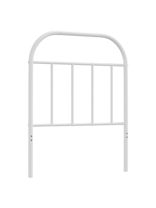 Gultas galvgalis, balts, metāls, 75 cm