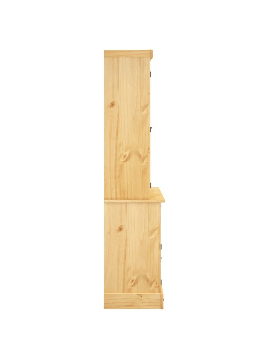Kumode corona, medus brūna, 112x43x196 cm, priedes masīvkoks