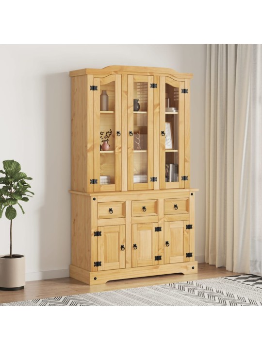 Kumode corona, medus brūna, 112x43x196 cm, priedes masīvkoks