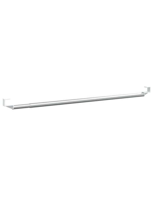 Aizkaru stangas, 2 gab., balta, sudrabaina, 40-60 cm, alumīnijs