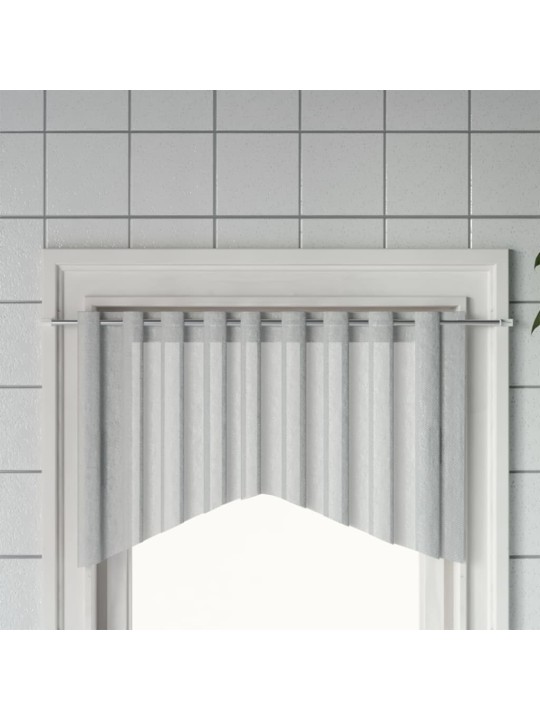 Aizkaru stangas, 2 gab., balta, sudrabaina, 90-130cm, alumīnijs