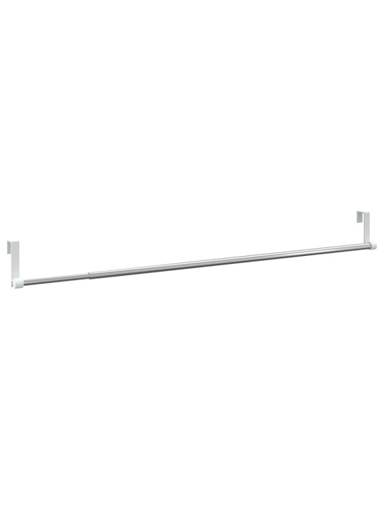 Aizkaru stangas, 2 gab., balta, sudrabaina, 60-105cm, alumīnijs