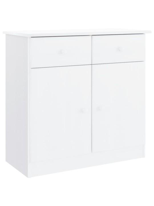 Kumode alta, balta, 77x35x165 cm, priedes masīvkoks