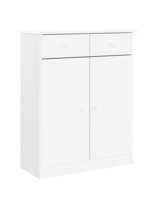 Kumode alta, balta, 77x35x188 cm, priedes masīvkoks