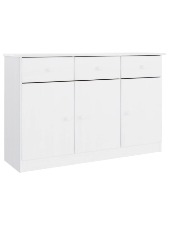 Kumode alta, balta, 112x35x73 cm, priedes masīvkoks