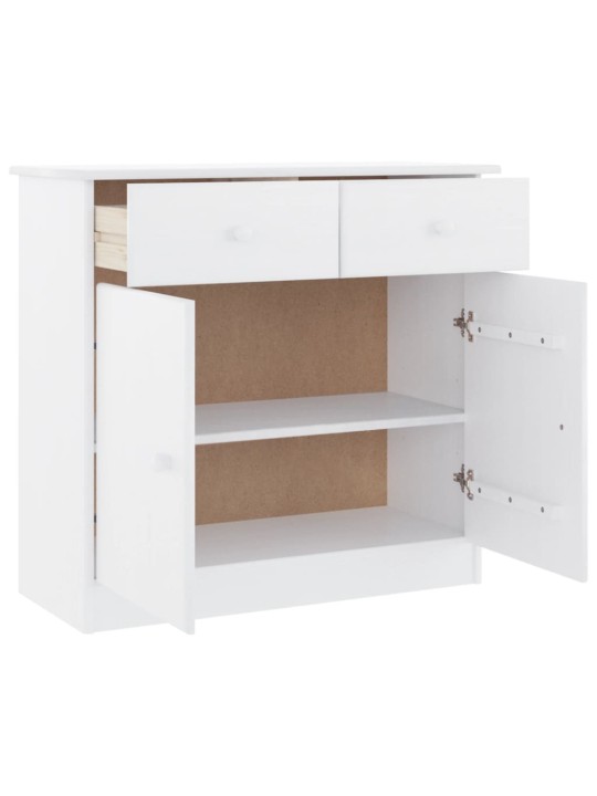 Kumode alta, balta, 77x35x73 cm, priedes masīvkoks