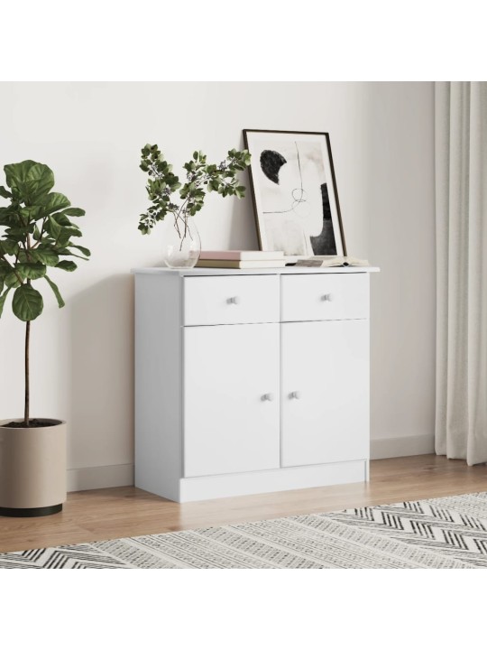 Kumode alta, balta, 77x35x73 cm, priedes masīvkoks
