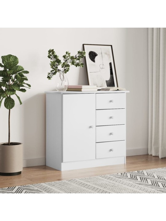 Kumode alta, balta, 77x35x73 cm, priedes masīvkoks