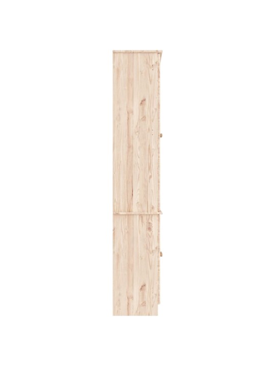 Skapis ar stikla durvīm alta, 77x35x186,5 cm, priede