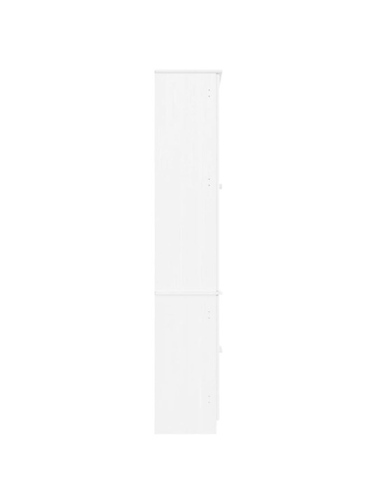 Skapis ar stikla durvīm alta, balts, 77x35x186,5 cm, priede