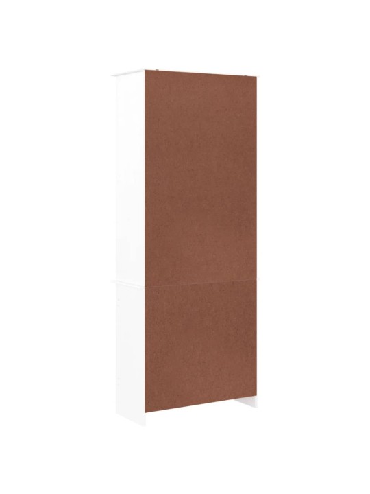 Skapis ar stikla durvīm alta, balts, 77x35x186,5 cm, priede