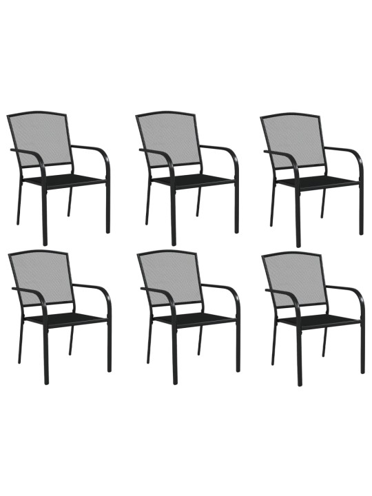 7-daļīgs dārza mēbeļu komplekts, antracītpelēks, tērauds