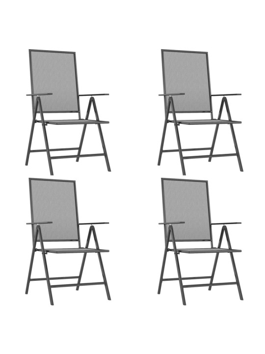 5-daļīgs dārza mēbeļu komplekts, antracītpelēks tērauds