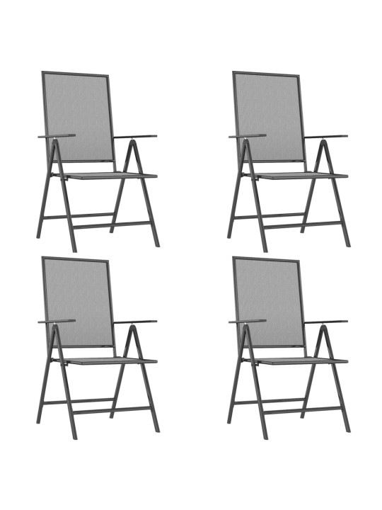 5-daļīgs dārza mēbeļu komplekts, antracītpelēks tērauds