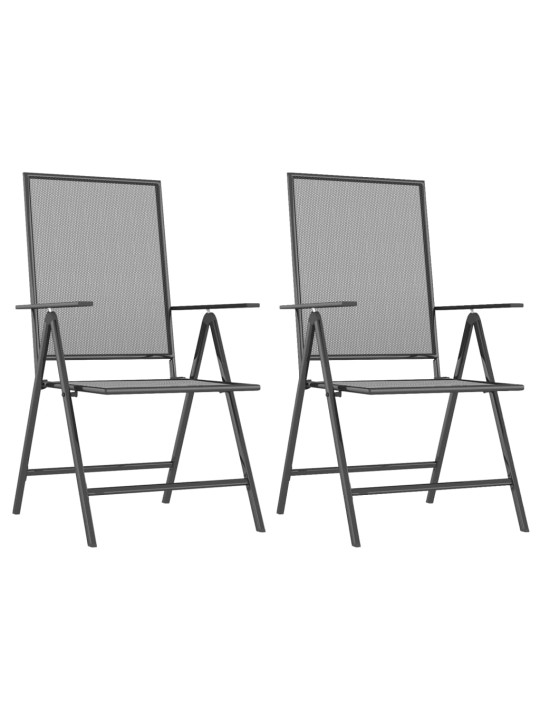 3-daļīgs dārza mēbeļu komplekts, antracītpelēks, tērauds
