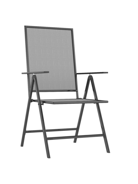 3-daļīgs dārza mēbeļu komplekts, antracītpelēks, tērauds