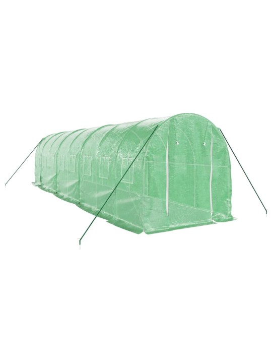 Siltumnīca ar tērauda rāmi, zaļa, 16 m², 8x2x2 m