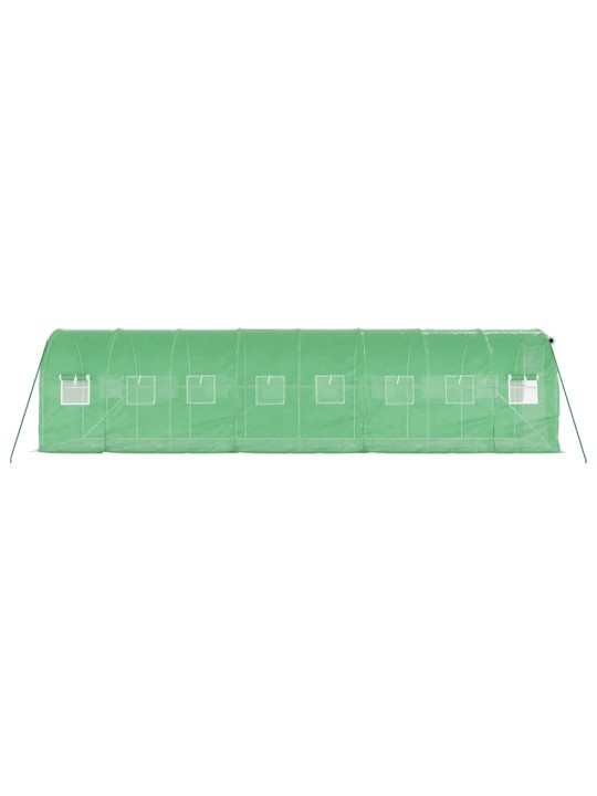 Siltumnīca ar tērauda rāmi, zaļa, 16 m², 8x2x2 m