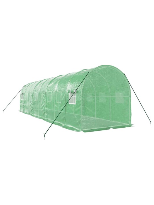 Siltumnīca ar tērauda rāmi, zaļa, 16 m², 8x2x2 m