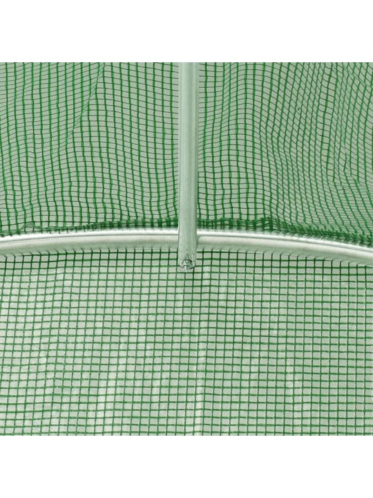 Siltumnīca ar tērauda rāmi, zaļa, 16 m², 8x2x2 m