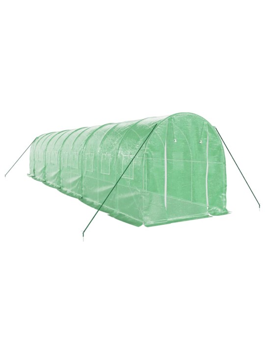 Siltumnīca ar tērauda rāmi, zaļa, 20 m², 10x2x2 m