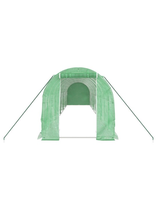 Siltumnīca ar tērauda rāmi, zaļa, 20 m², 10x2x2 m