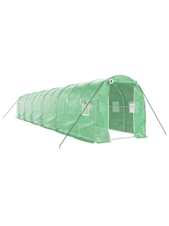 Siltumnīca ar tērauda rāmi, zaļa, 24 m², 12x2x2 m