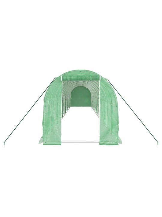 Siltumnīca ar tērauda rāmi, zaļa, 24 m², 12x2x2 m