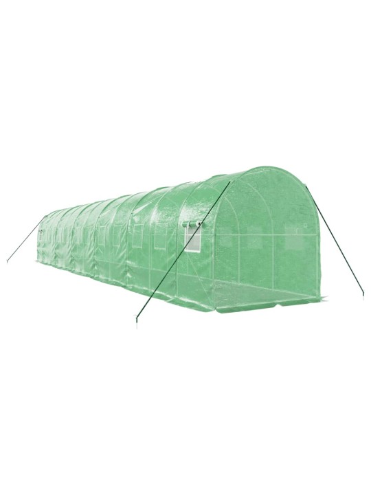 Siltumnīca ar tērauda rāmi, zaļa, 24 m², 12x2x2 m