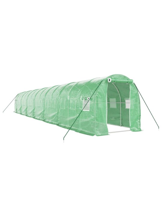 Siltumnīca ar tērauda rāmi, zaļa, 28 m², 14x2x2 m
