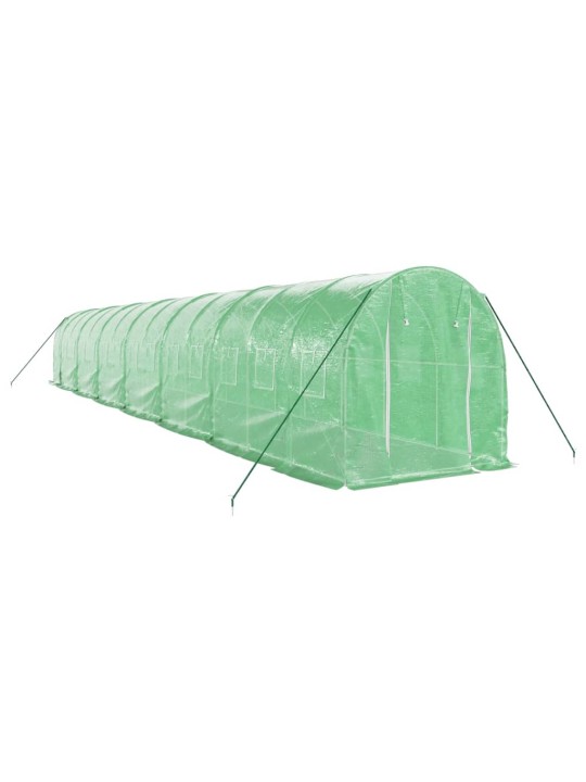 Siltumnīca ar tērauda rāmi, zaļa, 28 m², 14x2x2 m