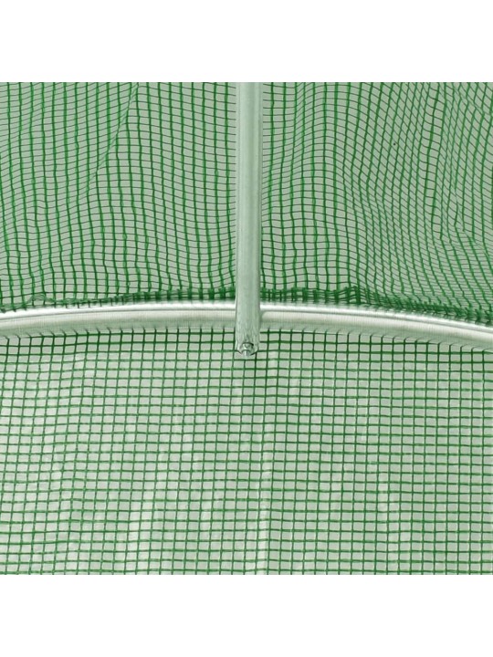 Siltumnīca ar tērauda rāmi, zaļa, 28 m², 14x2x2 m