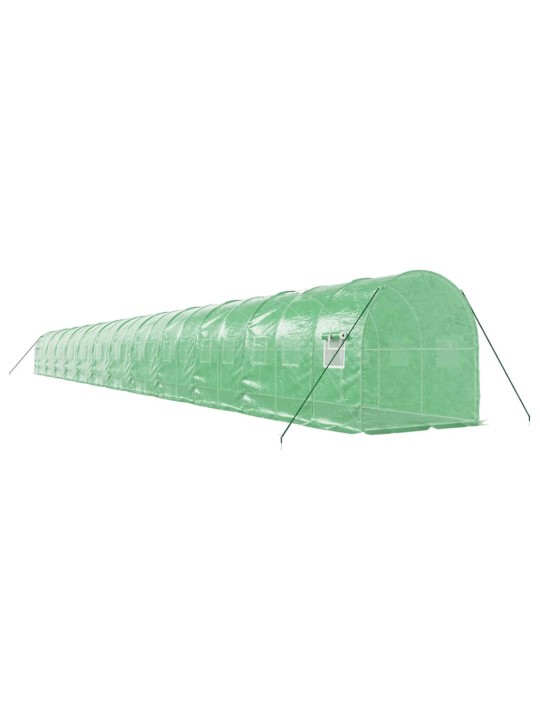 Siltumnīca ar tērauda rāmi, zaļa, 48 m², 24x2x2 m