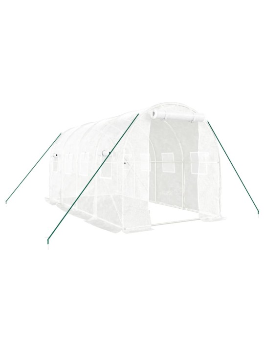 Siltumnīca ar tērauda rāmi, balta, 8 m², 4x2x2 m
