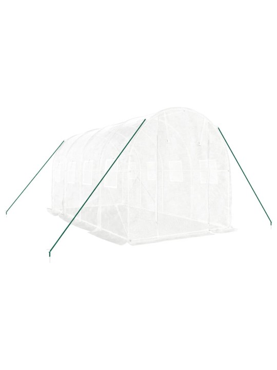 Siltumnīca ar tērauda rāmi, balta, 8 m², 4x2x2 m