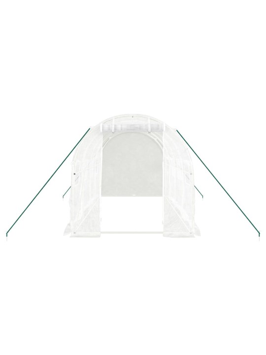 Siltumnīca ar tērauda rāmi, balta, 8 m², 4x2x2 m