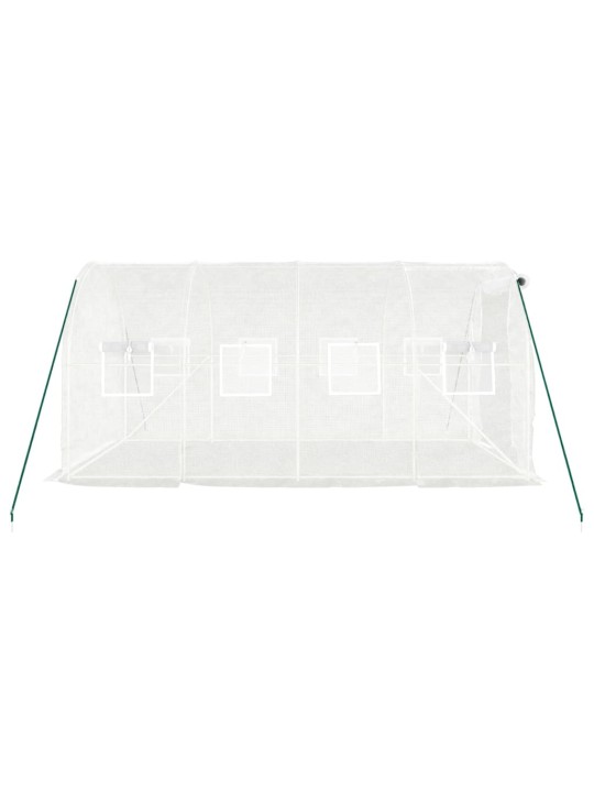 Siltumnīca ar tērauda rāmi, balta, 8 m², 4x2x2 m