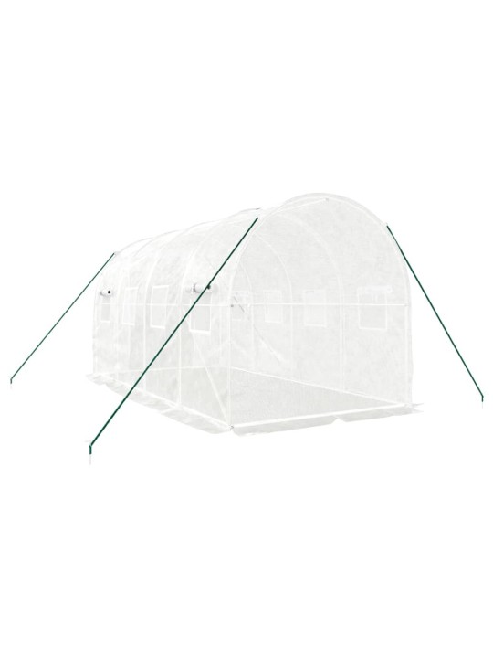 Siltumnīca ar tērauda rāmi, balta, 8 m², 4x2x2 m