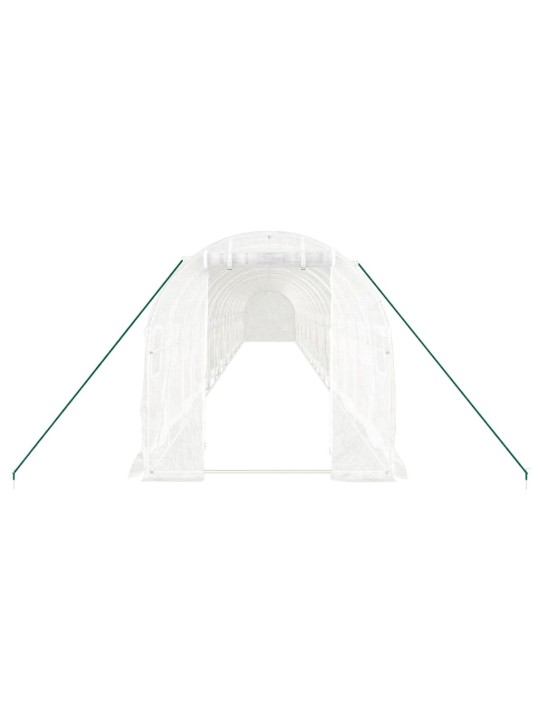 Siltumnīca ar tērauda rāmi, balta, 36 m², 18x2x2 m