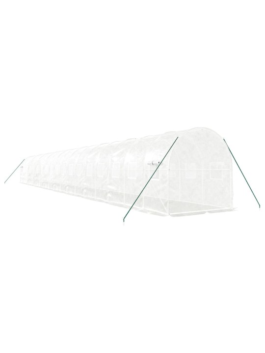 Siltumnīca ar tērauda rāmi, balta, 36 m², 18x2x2 m