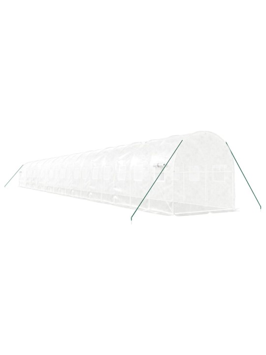 Siltumnīca ar tērauda rāmi, balta, 40 m², 20x2x2 m