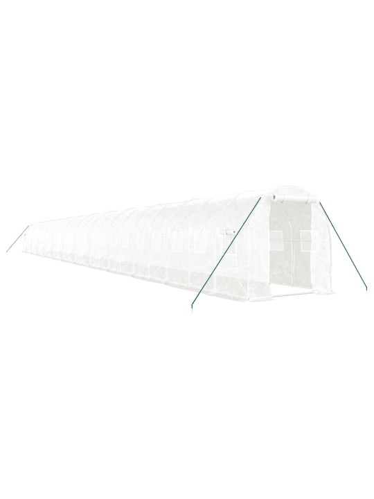 Siltumnīca ar tērauda rāmi, balta, 48 m², 24x2x2 m